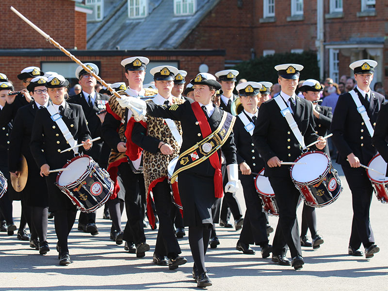 Marching band on parade