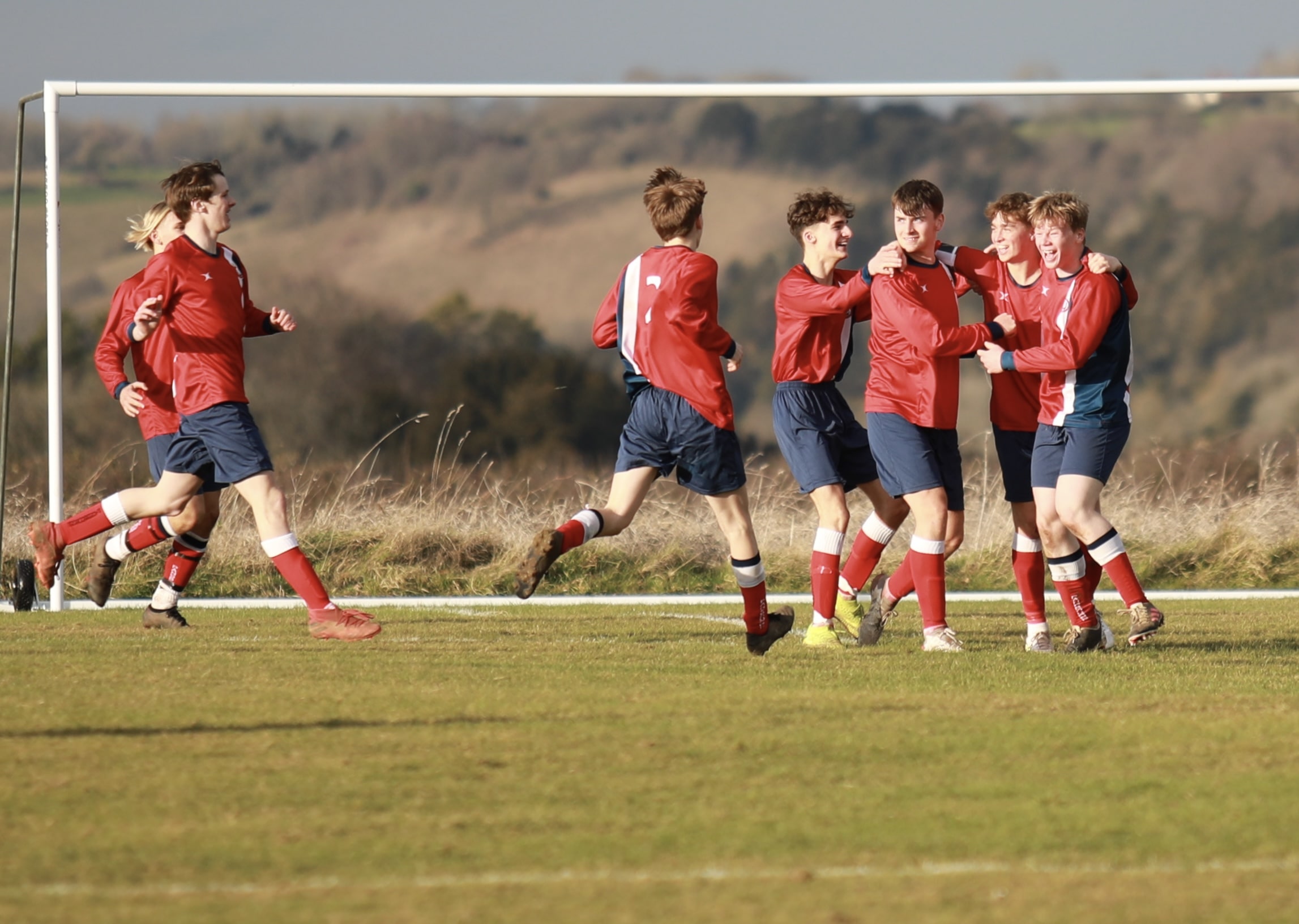 Boys football at Pangbourne College