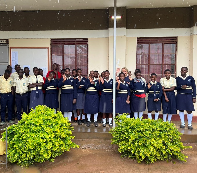 Pupils at St Kizitokizza Secondary School 